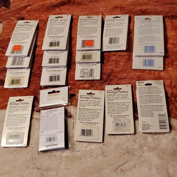 HUGE Lot of 196 Vintage Newer Bridge Tallies Congress Hallmark Springbok Caprice - Picture 6 of 10